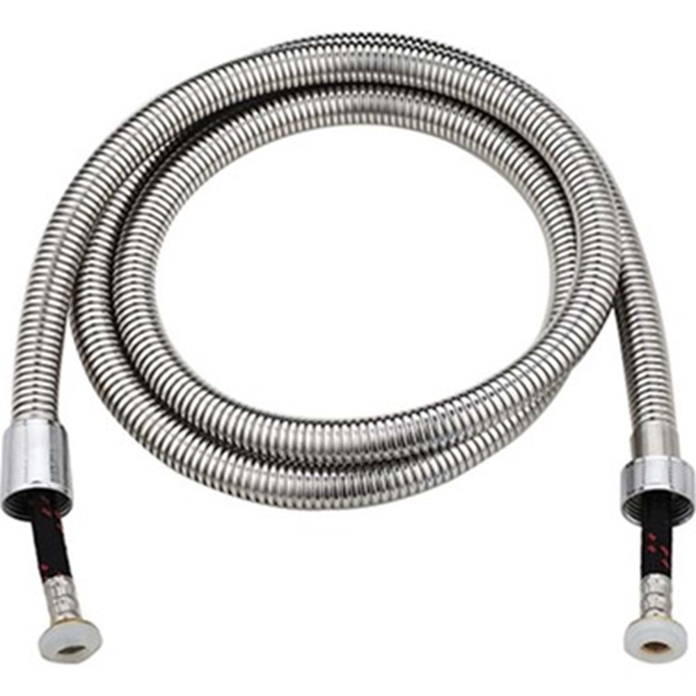 DUŞ HORTUMU-METAL-1/2-1/2-ÇERMİK- 360 DÖNER-KROM