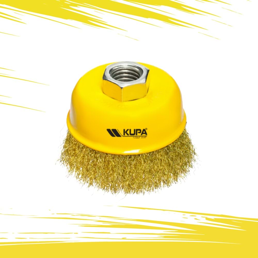 KONİK TEL FIRÇA-DÜZ-65 MM-KUPA-SARI