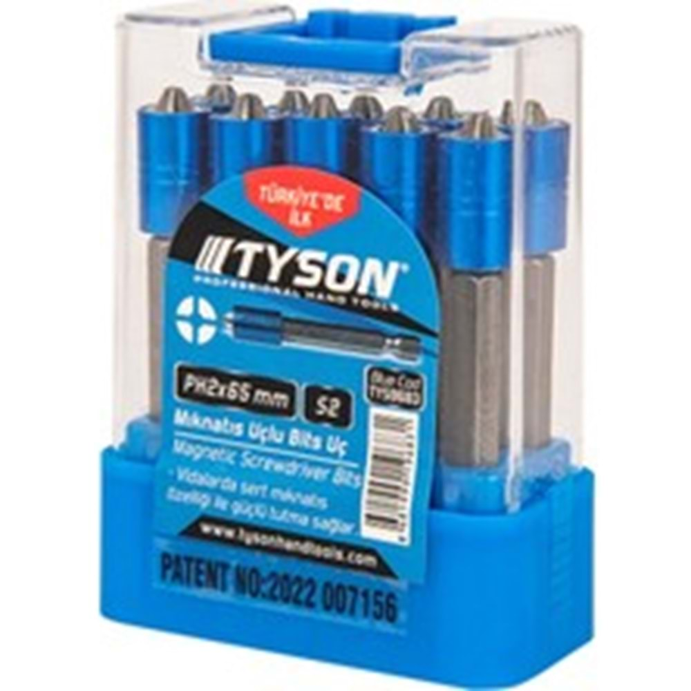 BİTS UÇ ÇİFT YÖNLÜ MIKNATISLI PH2*65 MM TYSON