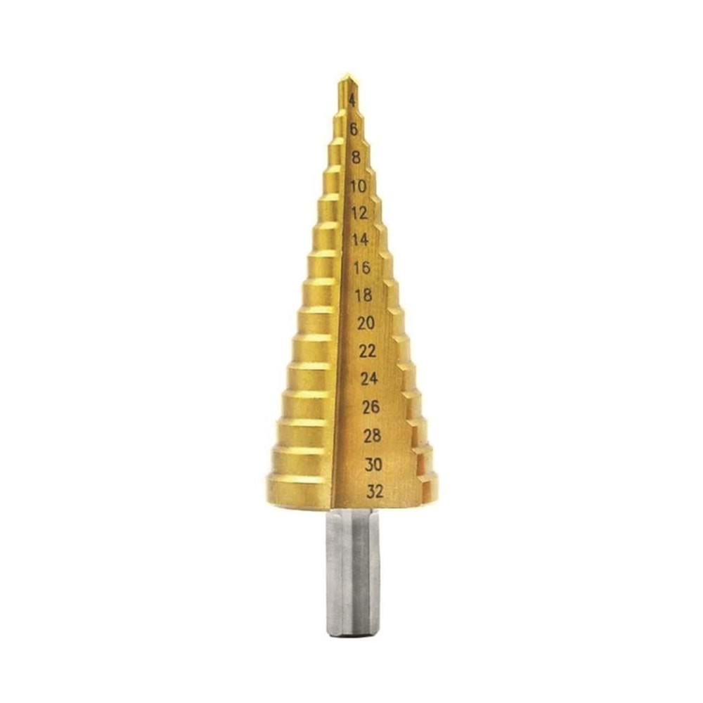 KADEMELİ MATKAP UCU-TEK-4-32 MM-ARG-SARI
