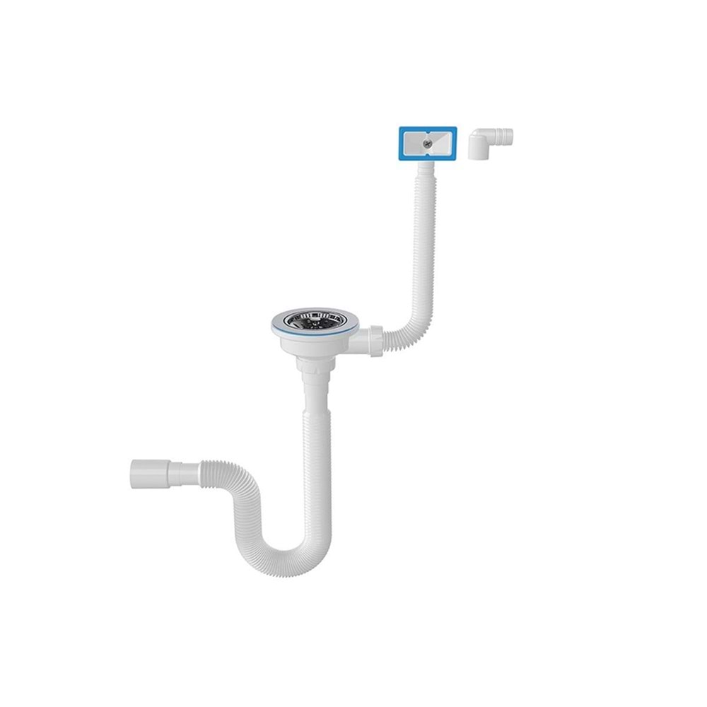EVYE SİFONU TEKLİ-ÇÖPMAK-TAŞMALI-SFK-BEYAZ