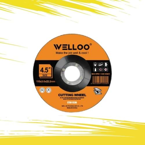 DEMİR KESME TAŞI 115*3.0*22.2 MM WELLOO