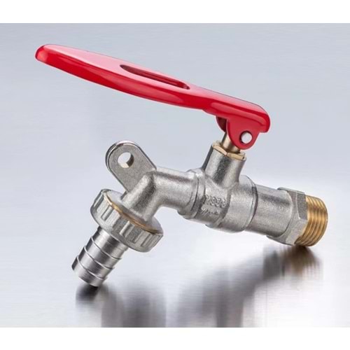 BİLYALI ÇEŞME 1/2 KİLİTLENEN PİRİNÇ SİLVER