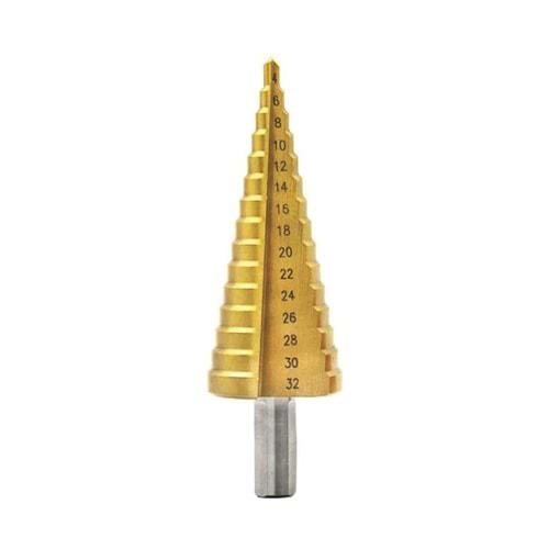 KADEMELİ MATKAP UCU-TEK-4-32 MM-ARG-SARI