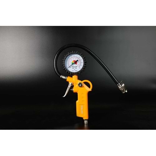 LASTİK ŞİŞİRME TABANCASI-SAATLİ-1/4'' 12 BAR-WELLOO-SARI